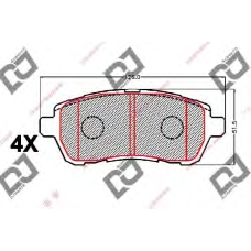 BP2142 DJ PARTS Комплект тормозных колодок, дисковый тормоз