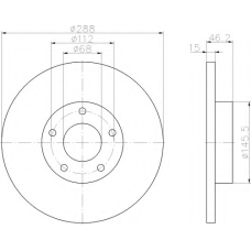 8DD 355 102-781 HELLA Тормозной диск