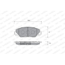 151-0022 WEEN Комплект тормозных колодок, дисковый тормоз