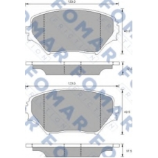FO 905681 FOMAR ROULUNDS Комплект тормозных колодок, дисковый тормоз