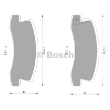 0 986 AB2 486 BOSCH Комплект тормозных колодок, дисковый тормоз