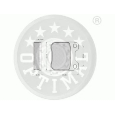 9480 OPTIMAL Комплект тормозных колодок, дисковый тормоз