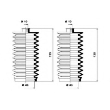 K150093 MOOG Комплект пылника, рулевое управление