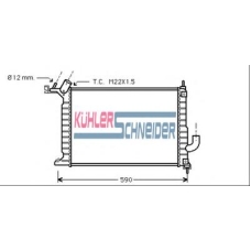 0615501 KUHLER SCHNEIDER Радиатор, охлаждение двигател