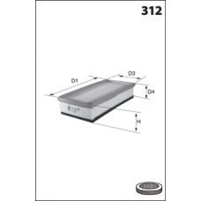 ELP3830 MECAFILTER Воздушный фильтр