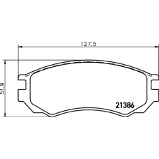 8DB 355 016-541 HELLA Комплект тормозных колодок, дисковый тормоз