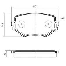 K610500 Vema Комплект тормозных колодок, дисковый тормоз