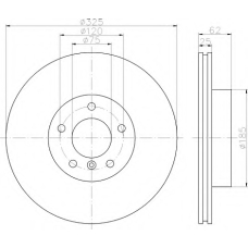 8DD 355 121-341 HELLA Тормозной диск