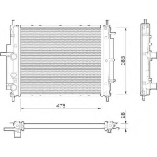 350213175000 MAGNETI MARELLI Радиатор, охлаждение двигателя
