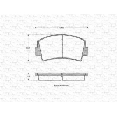 363702160657 MAGNETI MARELLI Комплект тормозных колодок, дисковый тормоз