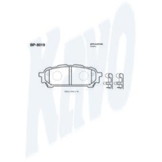 BP-8019 KAVO PARTS Комплект тормозных колодок, дисковый тормоз
