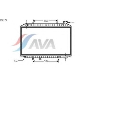DN2171 AVA Радиатор, охлаждение двигателя