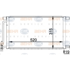 8FC 351 038-214 HELLA Конденсатор, кондиционер