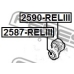 2587-RELIII FEBEST Натяжной ролик, поликлиновой  ремень
