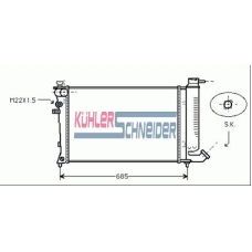 1500501 KUHLER SCHNEIDER Радиатор, охлаждение двигател