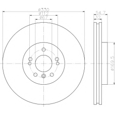 8DD 355 113-172 HELLA PAGID Тормозной диск