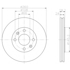 8DD 355 105-021 HELLA Тормозной диск