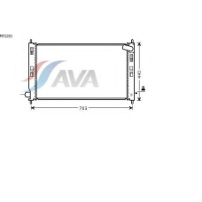 MT2201 AVA Радиатор, охлаждение двигателя