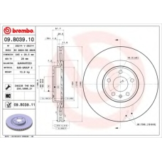 09.B039.10 BREMBO Тормозной диск