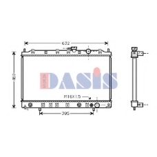 140001N AKS DASIS Радиатор, охлаждение двигателя