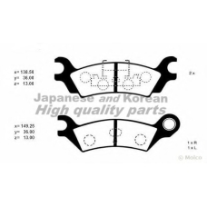 M072-01 ASHUKI Комплект тормозных колодок, дисковый тормоз