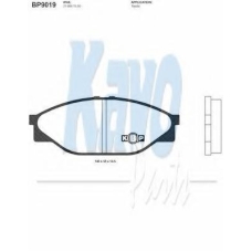 BP-9019 KAVO PARTS Комплект тормозных колодок, дисковый тормоз