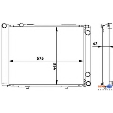 8MK 376 711-531 HELLA Радиатор, охлаждение двигателя