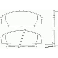 P 28 032 BREMBO Комплект тормозных колодок, дисковый тормоз