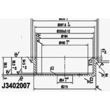 J3402007 NIPPARTS Тормозной барабан