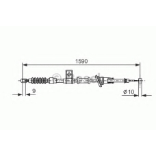 1 987 477 530 BOSCH Трос, стояночная тормозная система