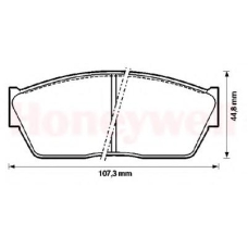 572180B BENDIX Комплект тормозных колодок, дисковый тормоз
