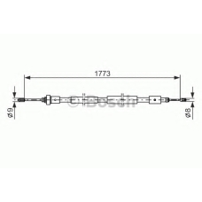 1 987 477 590 BOSCH Трос, стояночная тормозная система