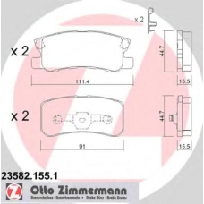 23582.155.1 ZIMMERMANN Комплект тормозных колодок, дисковый тормоз