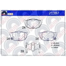 21387 GALFER Комплект тормозных колодок, дисковый тормоз